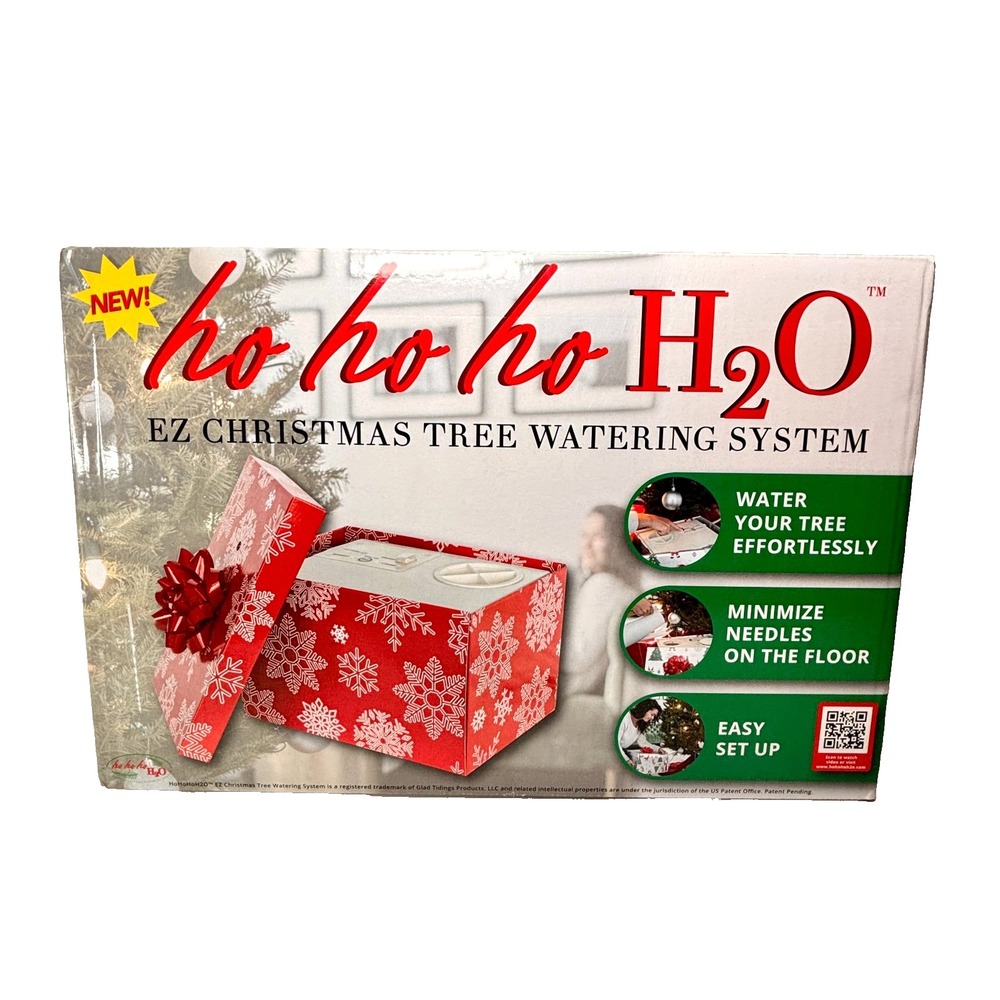 Automatic EZ Christmas Tree Watering System Device Ho Ho Ho H20 Red Present